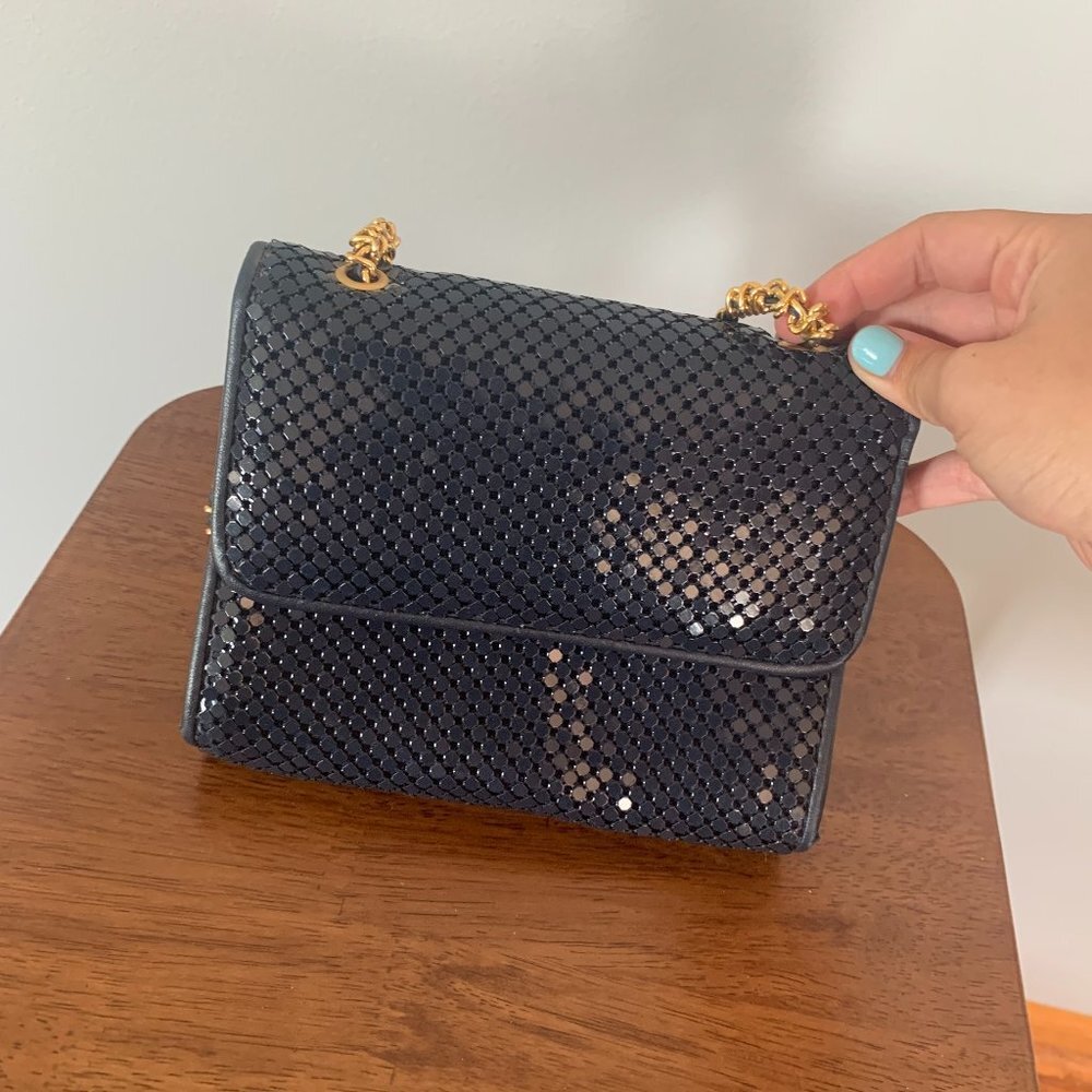 Navy Sparkle Satchel